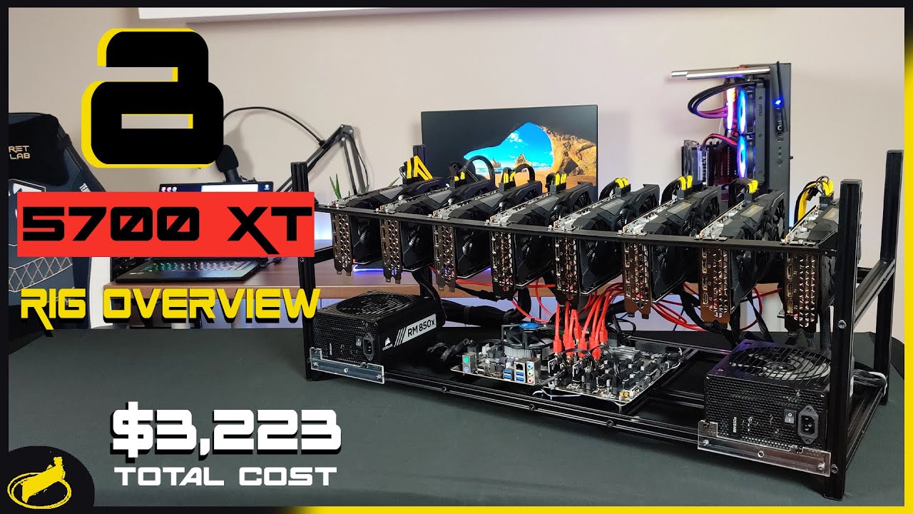 RX 5700 XT Mining Rig Build – 8 GPUs | 435MH and 1300 Watts!!