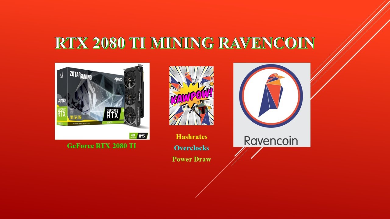 KAWPOW – RTX 2080 TI – Mining Raven Coin | Hashrates – Power Draw – Overclocks