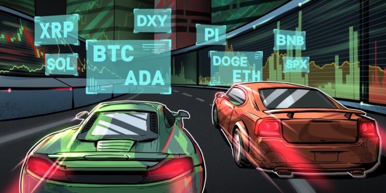Price analysis 3/10: SPX, DXY, BTC, ETH, XRP, BNB, SOL, DOGE, ADA, PI