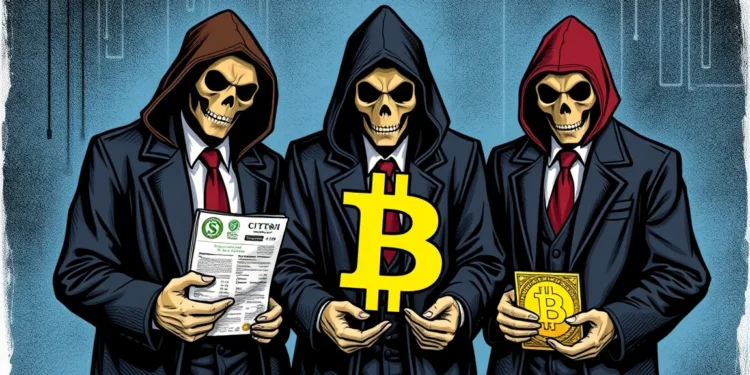 AI generated image of crypto scam artists