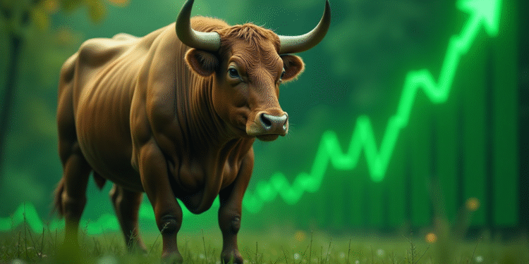 A Healthy Bull in green Environment