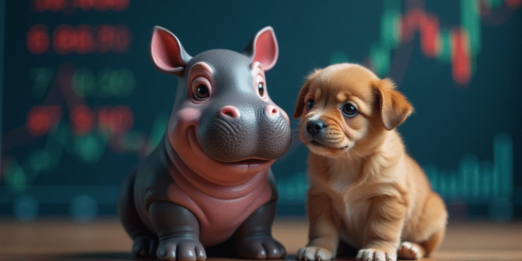 A Small Hippo and Puppy
