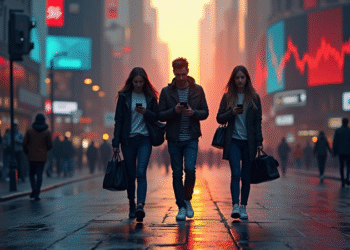 3 People Walking in the City While Busy Using the Phones