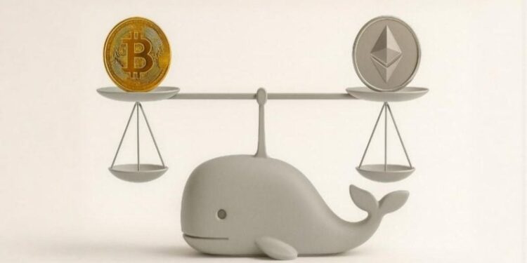Bitcoin whale dumps 4,000 BTC and stacks over 837,000 ETH total
