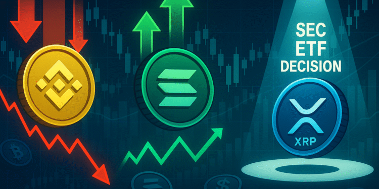 Crypto wrap: BNB dips 10% as SOL tests $200; XRP ETFs updates