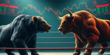 AI generated image of bulls and bears