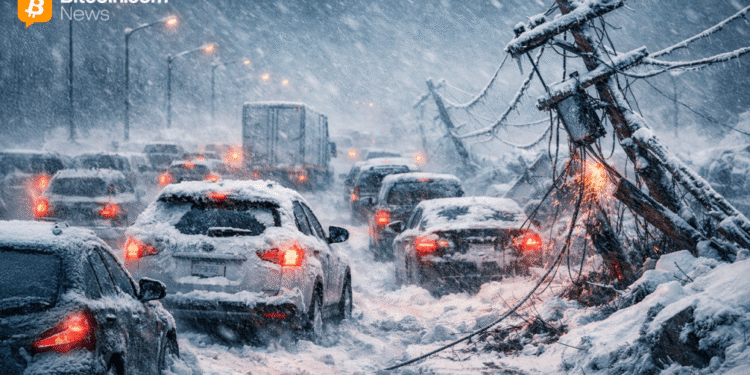 Report: Arctic Storm Front Disrupts US Bitcoin Mining, Block Times Stretch Past 12 Minutes