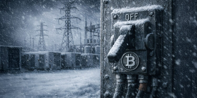 Bitcoin hashrate slumps as US miners curtail during winter storm