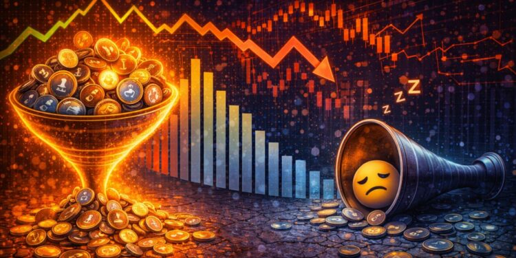 From FOMO to Apathy: Altcoin Volumes Reflect Deepening Market Fatigue