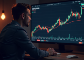 Trader checking XRP