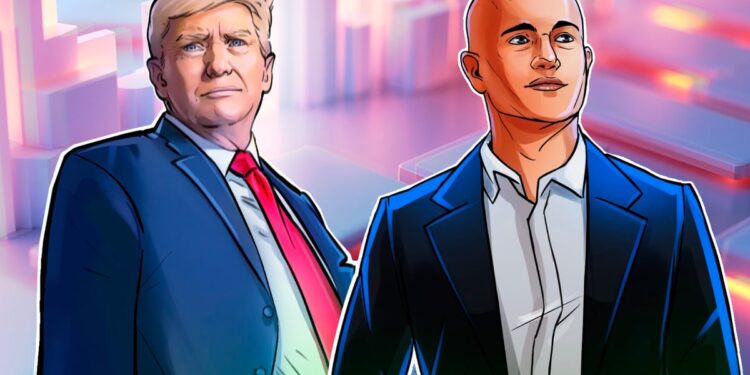 Trump Met Coinbase CEO before Slamming Banks over Crypto Bill: Report