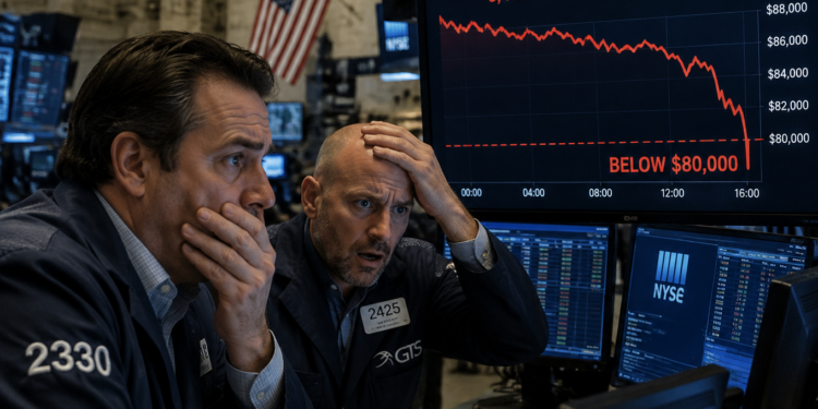 BTC dips below $80k.