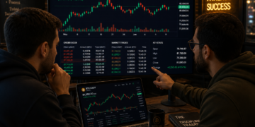 Traders analyzing Bitcoin at $81k.