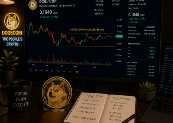 Dogecoin has held the $0.102 support level.