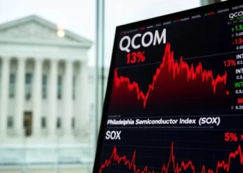 Qualcomm drops 13% as chip stocks retreat from AI rally