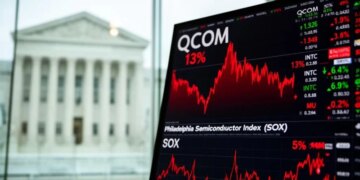 Qualcomm drops 13% as chip stocks retreat from AI rally