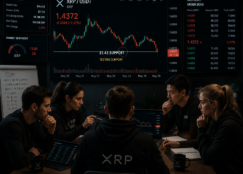 Traders observing as XRP declines towards $1.43