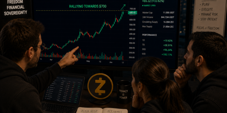 ZCASH approaching $700