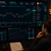 A trader analyzing Bitcoin as it approaches $67k.
