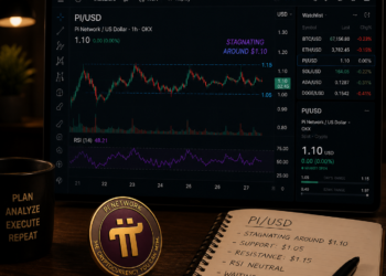 The PI token consolidating around $0.125.