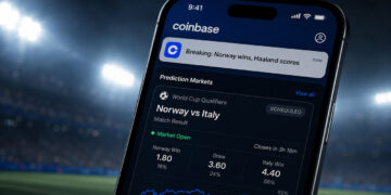 Coinbase app displaying a false World Cup alert that exposed the proof gap in prediction marketsCoinbase app displaying a false World Cup alert that exposed the proof gap in prediction markets