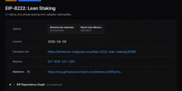 Institutional Ethereum Stakers Weigh Speed and Privacy Trade-off Under EIP-8222