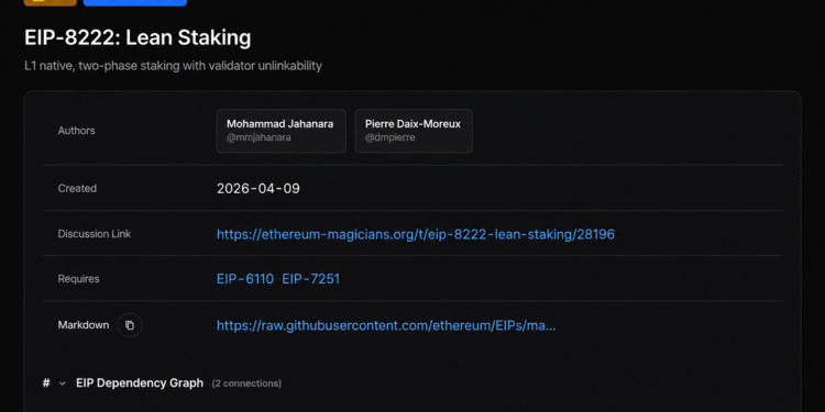 Institutional Ethereum Stakers Weigh Speed and Privacy Trade-off Under EIP-8222