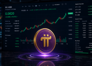 A bullish PI chart at $0.082