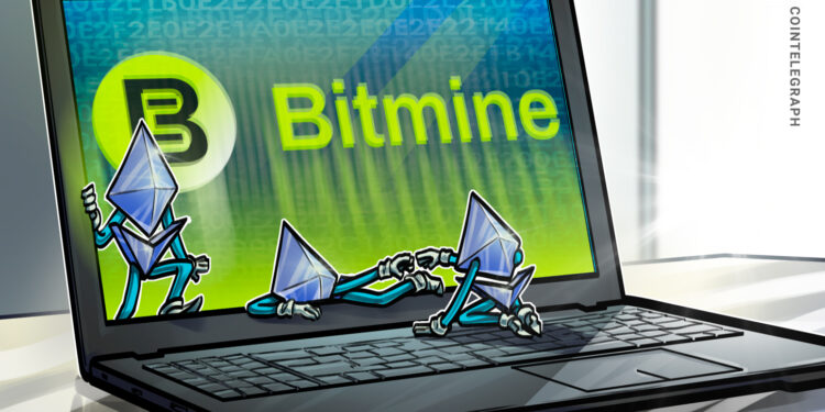 Bitmine ETH Holdings Near 5% as Ether Breaks $2,500