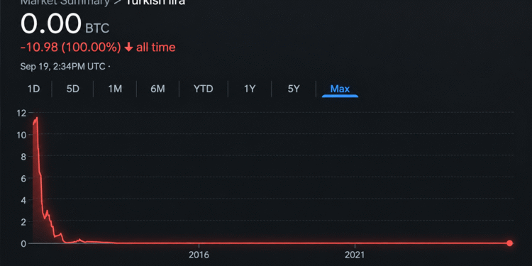 Bitcoin Price Nears 4 Million Lira as Turkey’s Currency Hits the Floor
