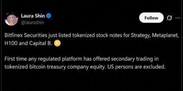 Bitfinex Puts Strategy, Metaplanet Stock Onchain in Tokenized First