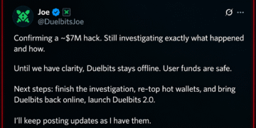 Crypto Casino Duelbits Hit With $7M Hack, Taken Offline