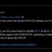 ICO Era Whale Buys ETH at $2,794 as Ethereum Price Now Sits At $2,720