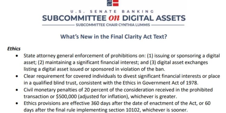 What's New in the Final CLARITY Act Ahead of the Senate Vote
