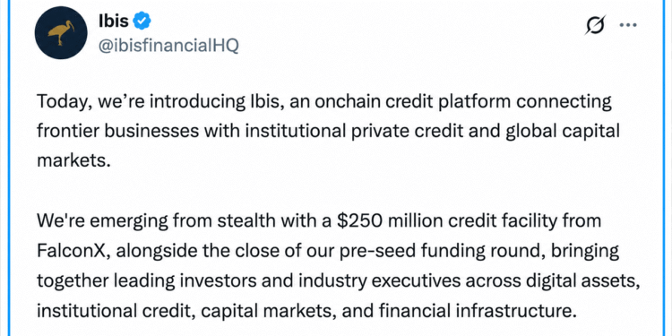 $250M FalconX Facility Powers Ibis Push Into Onchain Credit