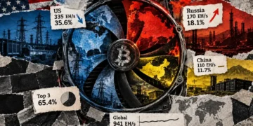 3 countries control 66% of Bitcoin mining, but 1 rival is gaining