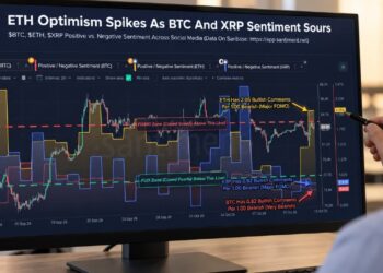 Bitcoin and XRP Sentiment Turn Fearful as Ethereum Draws Bullish Buzz