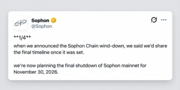 Sophon Set to Pull Plug on Layer 2 Network After $70M Funding Push – Bitcoin News